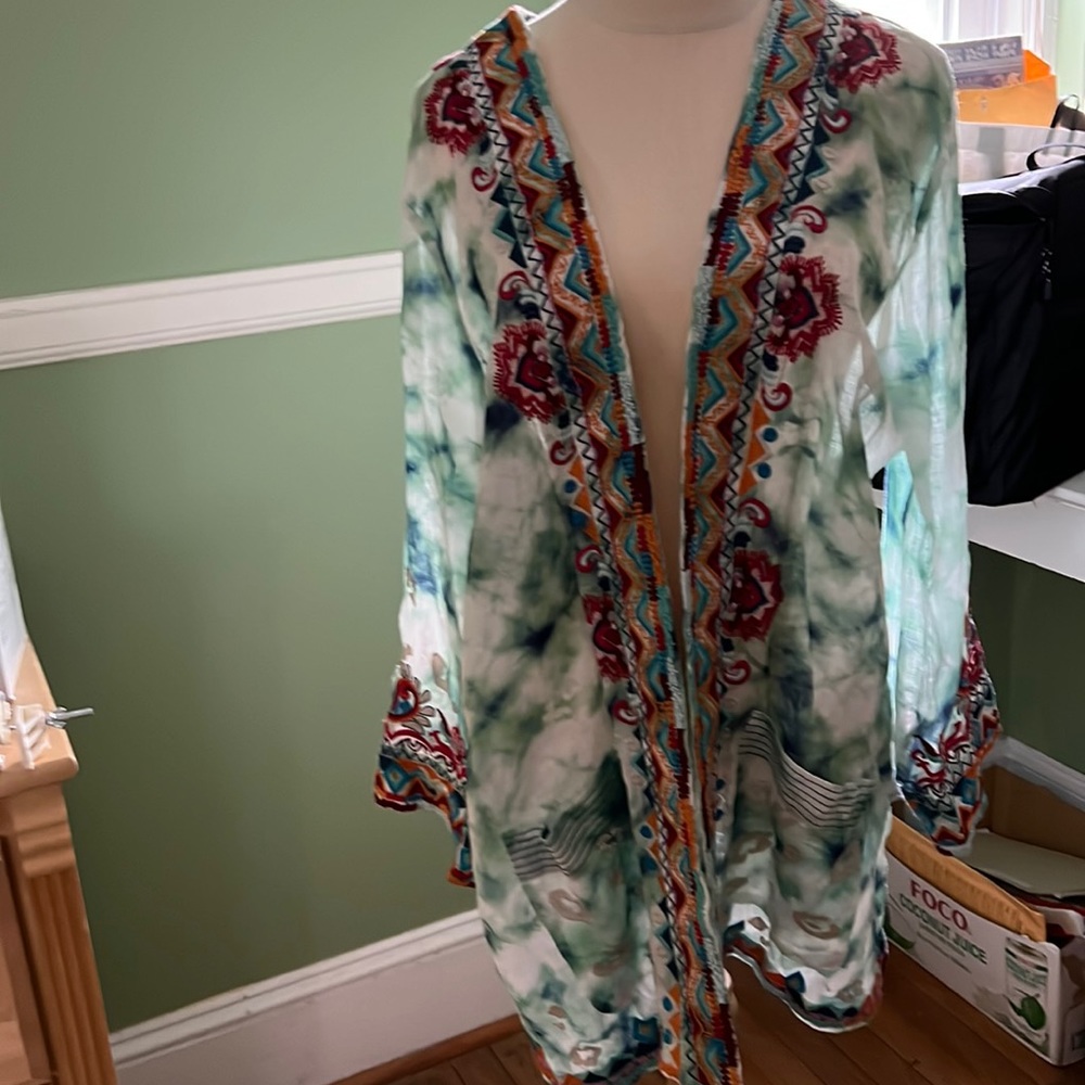 Johnny was Jade Marvel Linen Smoking Jacket